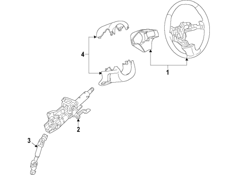 2021 GMC Terrain Steering Column & Wheel, Steering Gear & Linkage Diagram 1 - Thumbnail