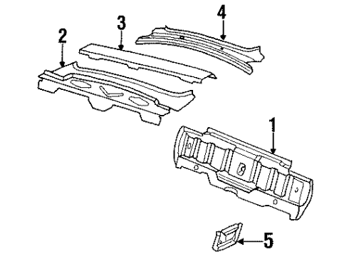 1989 Buick Century Panel, Rear End Diagram for 10120761