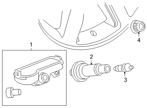 2010 GMC Acadia Tire Pressure Monitoring Diagram