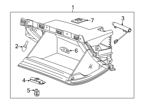 2020 Cadillac XT5 Glove Box Diagram