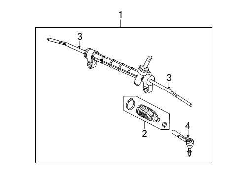 2009 Chevy Cobalt Gear Assembly, Steering Diagram for 25956914