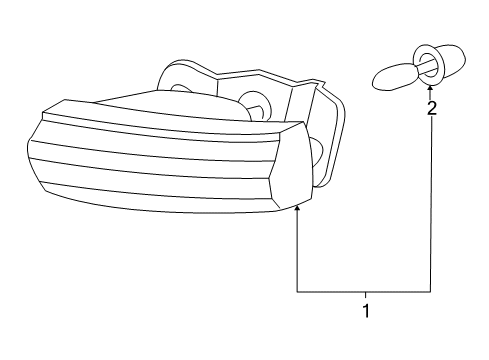 2004 Chevy Malibu Lamp Assembly, Front Fog Diagram for 22626167