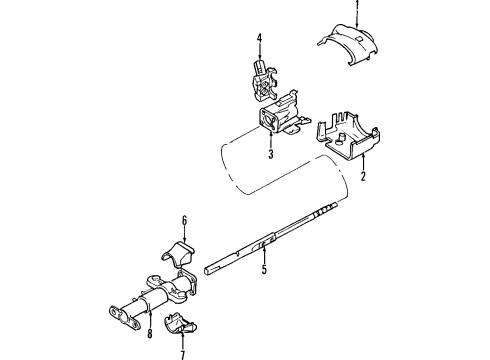 1996 Chevy Blazer Steering Column & Wheel Diagram 2 - Thumbnail