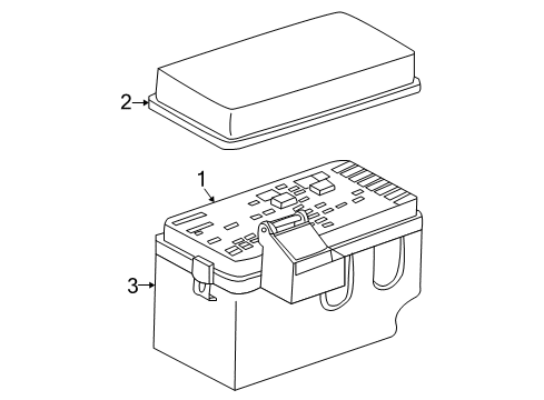 2003 Saturn LW200 Block Asm,Front Compartment Fuse Diagram for 22683429