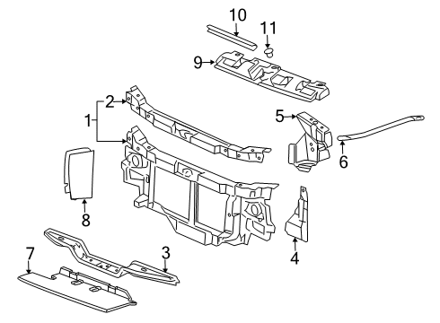 2018 GMC Savana 2500 BAR ASM-F/END LWR TIE Diagram for 85163260