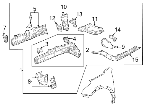 2022 Buick Envision Bracket, Brake Hose Diagram for 84210082