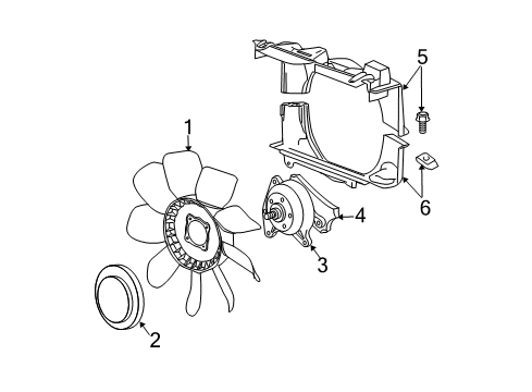 2011 Chevy Express 2500 Pulley Assembly, Fan (W/ Bearing) Diagram for 98062862