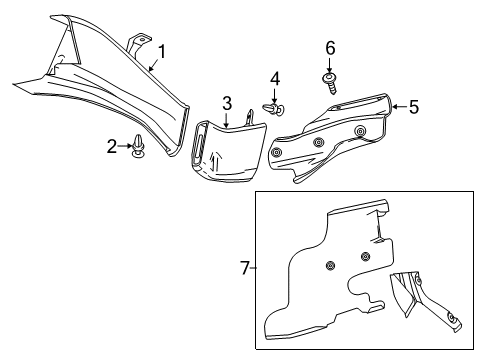 2020 Chevy Camaro Fender - Ducts Diagram