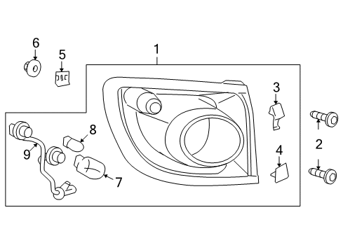 2009 Buick Enclave Bulbs Diagram 3 - Thumbnail