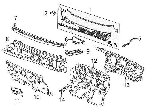 2016 Buick Encore Cowl Diagram