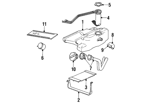 1992 Saturn SC Fuel Supply Diagram