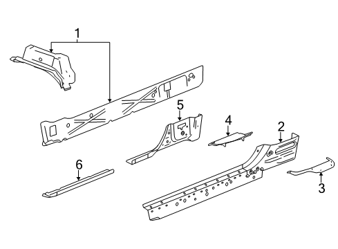 2019 GMC Sierra 2500 HD Rocker Panel Diagram 3 - Thumbnail