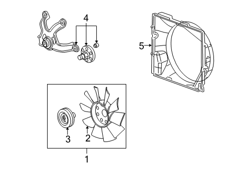 2004 Cadillac SRX Cooling System, Radiator, Water Pump, Cooling Fan Diagram 3 - Thumbnail