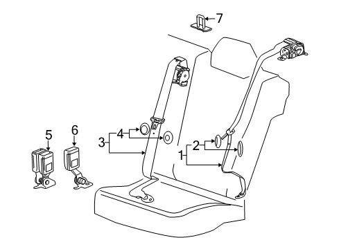 2014 Chevy Impala Seat Belt, Body Diagram 2 - Thumbnail