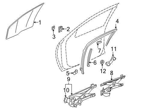 1996 Chevy Cavalier Rear Door Diagram 1 - Thumbnail