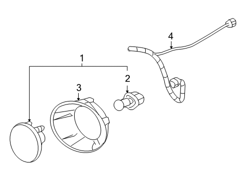 2012 Chevy Camaro Harness Assembly, Front Fog Lamp Wiring Diagram for 22840495