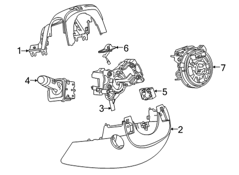 2023 Cadillac Escalade ESV SWITCH ASM-T/SIG Diagram for 13552605