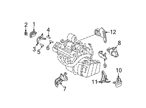 1999 Buick Park Avenue Engine & Trans Mounting Diagram