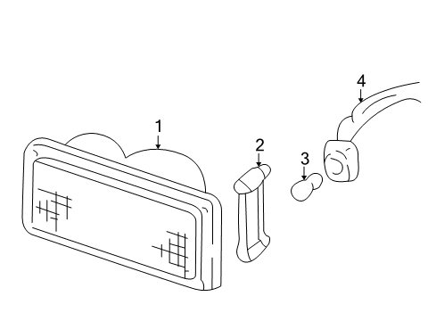 1998 GMC K1500 Park Lamps Diagram 1 - Thumbnail