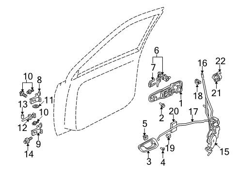 2000 Chevy Tracker Hinge,Front Door,No.1 (On Esn) Diagram for 91177735