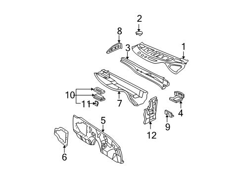 1994 Chevy Camaro Reinforcement Assembly, Body Hinge Pillar Inner Panel Diagram for 10243258