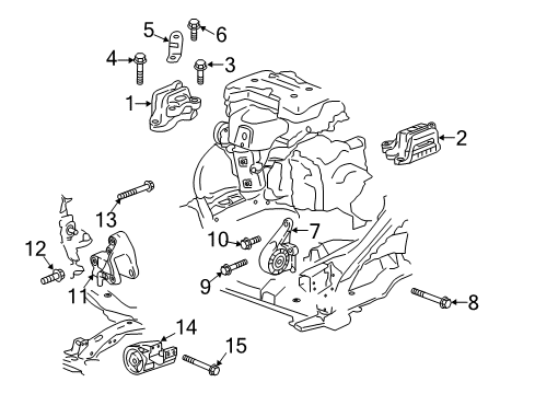 2018 GMC Acadia Engine & Trans Mounting Diagram 2 - Thumbnail