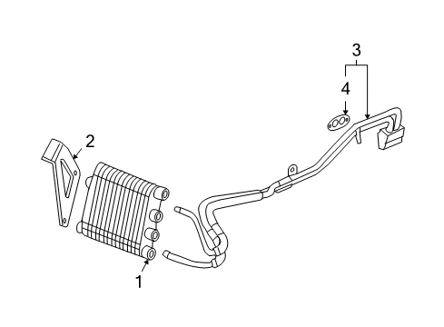 2013 Chevy Corvette Bracket, Engine Oil Cooler Diagram for 25857215