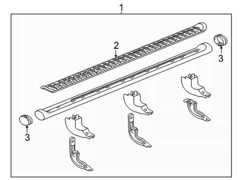 2023 Chevy Tahoe Running Board Diagram 3 - Thumbnail