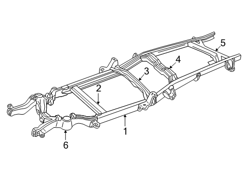 2000 GMC C3500 Member, Propeller Shaft Cross Diagram for 15538319