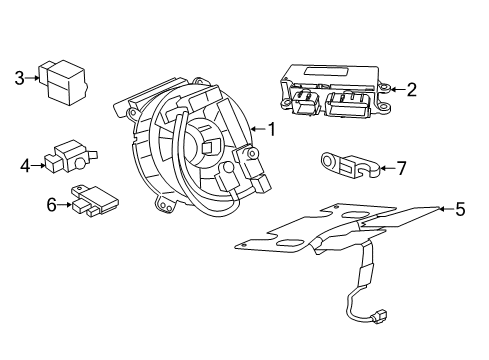 2016 Chevy SS Sensor Kit, Airbag Frt Pass Presence Diagram for 92509413