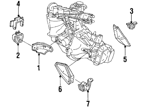 1988 Pontiac LeMans BRACKET, Engine Mounting Diagram for 90305770