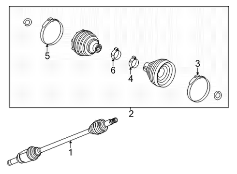 2022 Chevy Trailblazer Axle Shaft - Rear Diagram