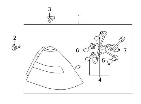 2009 Chevy Aveo Lamp Asm,Tail Diagram for 96943586