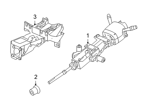 2006 Cadillac XLR Steering Column, Steering Wheel Diagram 1 - Thumbnail