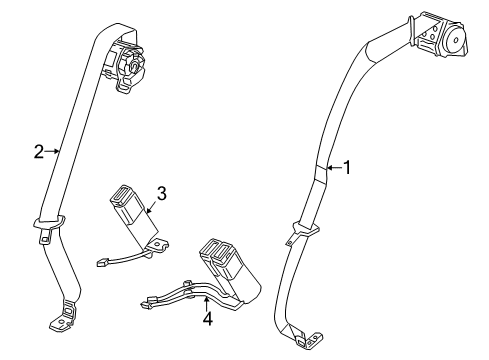 2016 Chevy Volt Seat Belt, Body Diagram 2 - Thumbnail