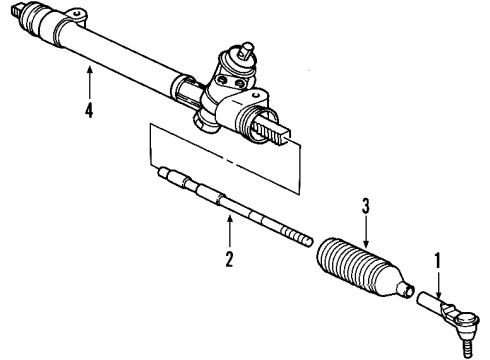 2001 Saturn LW200 P/S Pump & Hoses, Steering Gear & Linkage Diagram 1 - Thumbnail