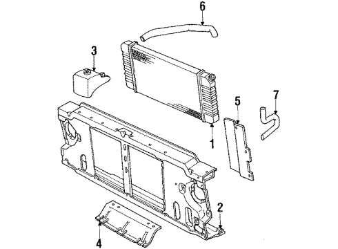 1987 Chevy S10 Cooling System, Radiator, Water Pump, Cooling Fan Diagram 2 - Thumbnail