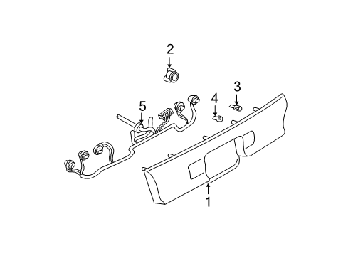 1999 Buick Regal Plate Asm,Back Up Lamp Name "Ls" Diagram for 16525636