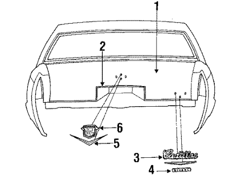 1984 Cadillac DeVille Reflector Diagram for 1640762