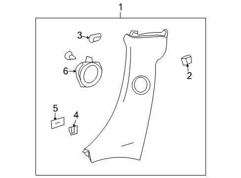 2009 Pontiac Solstice Interior Trim - Quarter Panels Diagram 2 - Thumbnail