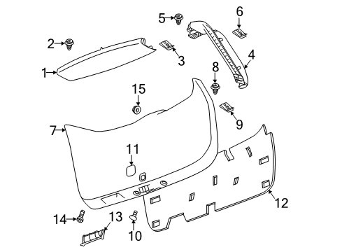 2021 Chevy Equinox Interior Trim - Lift Gate Diagram