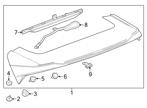 2024 Chevy Trax Rear Spoiler Diagram