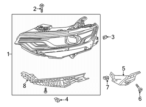 2022 Cadillac XT6 Headlamps Diagram 2 - Thumbnail