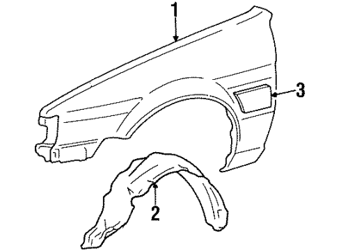 1985 Chevy Nova Liner,Front Wheelhouse Panel Diagram for 94841231