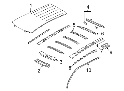 2007 Chevy Uplander Roof & Components Diagram