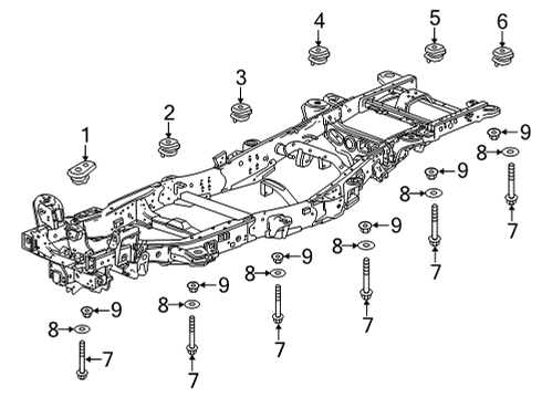 2023 Chevy Suburban Body Mounting  Diagram