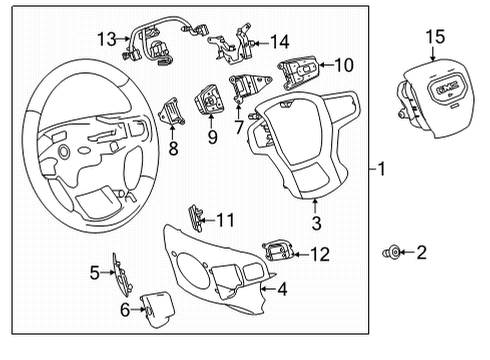 2023 GMC Sierra 3500 HD Steering Column & Wheel, Steering Gear & Linkage Diagram 5 - Thumbnail