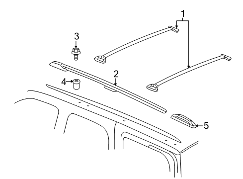 2013 GMC Yukon Luggage Carrier Diagram 2 - Thumbnail