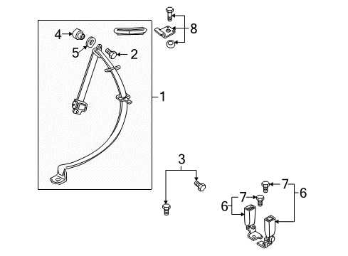 2004 Pontiac GTO Seat Belt Diagram 2 - Thumbnail