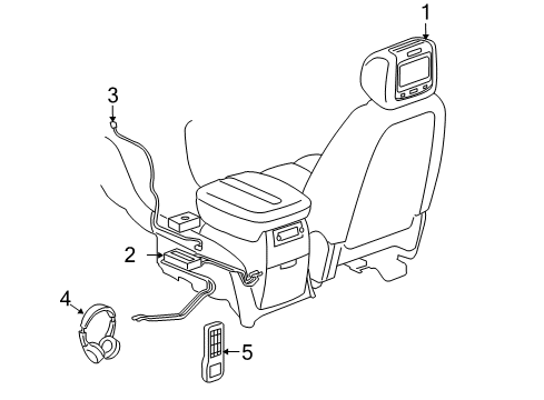 2011 Cadillac Escalade Entertainment System Components Diagram 1 - Thumbnail